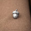 Acorn Smiley Stud, Threadless Flat Back Earring, Minimalist Style, A-SS1362