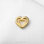Double Heart Stud, Threadless Flat Back Earring, Minimalist Style, A-SS1665