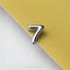 Number 7 Stud, Threadless Flat Back Earring, Minimalist Style, A-SS1607