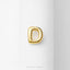 Uppercase Letter D Stud, Threadless Flat Back Earring, Minimalist Style, A-SS1624