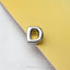 Uppercase Letter D Stud, Threadless Flat Back Earring, Minimalist Style, A-SS1624