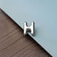 Uppercase Letter H Stud, Threadless Flat Back Earring, Minimalist Style, A-SS1628