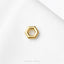 Open Hexagon Stud, Threadless Flat Back Earring, Minimalist Style, A-SS1669