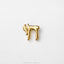 Chai Symbol (Hebrew) Stud, Threadless Flat Back Earring, Minimalist Style, A-SS1878