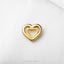 Double Heart Stud, Threadless Flat Back Earring, Minimalist Style, C-SS1665