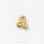 A single, shiny gold-colored letter "L" on a white background.