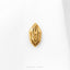 A single, gold-colored object resembling a stylized female figure is displayed against a white background.