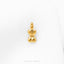 A small gold-colored pin or charm is displayed against a white background.