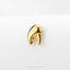 A single gold-colored lobster claw earring is shown against a white background.