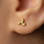 Triskelion Symbol Stud, Threadless Flat Back Earring, Minimalist Style, A-SS1345
