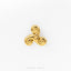 A single, ornate gold-colored spiral-shaped object is displayed against a white background.