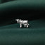 Milk Cow Stud, Threadless Flat Back Earring, Minimalist Style, A-SS1500