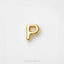 Uppercase Letter P Stud, Threadless Flat Back Earring, Minimalist Style, A-SS1636
