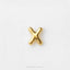 Uppercase Letter X Stud, Threadless Flat Back Earring, Minimalist Style, A-SS1644