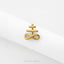 Leviathan Symbol Stud, Threadless Flat Back Earring, Minimalist Style, A-SS1480