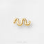 Swirl Line Stud, Threadless Flat Back Earring, Minimalist Style, A-SS1793