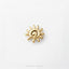Swirly Sun Stud, Threadless Flat Back Earring, Minimalist Style, C-SS1756