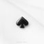 Black Spade Stud, Threadless Flat Back Earring, Minimalist Style, C-SS1650