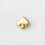 Black Spade Stud, Threadless Flat Back Earring, Minimalist Style, C-SS1650