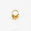 A gold-colored octopus ring is shown against a white background.