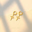 Open 4 Point Star Hoop Earrings, Star Drop Huggies, Gold, Silver SHEMISLI - SH474 - Shemisli Jewels