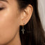 Open 4 Point Star Hoop Earrings, Star Drop Huggies, Gold, Silver SHEMISLI - SH474 - Shemisli Jewels