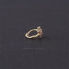 Flower CZ Helix Hoops, Gold, Silver SHEMISLI SH103