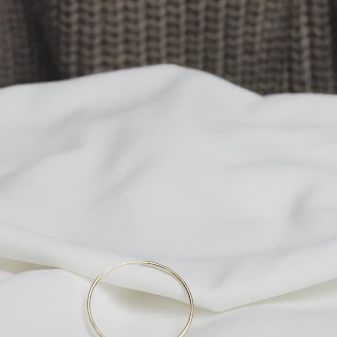 Large Thin Hoop, Light weight Huggies, Unisex, Gold, Silver SHEMISLI - SH268, SH152, SH269