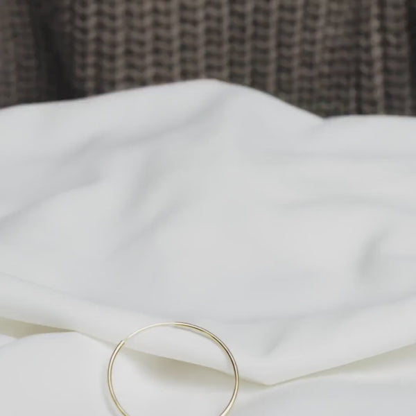 Large Thin Hoop, Light weight Huggies, Unisex, Gold, Silver SHEMISLI - SH268, SH152, SH269