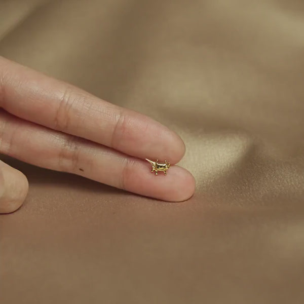 Axolotl Stud, Threadless Flat Back Earring, Minimalist Style, C-SS1021