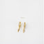 Dainty lightning CZ Hoop Earrings, Huggies, Gold, Silver SHEMISLI SH117 LR