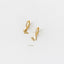 Butterfly CZ Hoop Dangle Earrings, Drop Huggies, Gold, Silver SHEMISLI SH106 LR