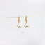 Butterfly CZ Hoop Dangle Earrings, Drop Huggies, Gold, Silver SHEMISLI SH106 LR - Shemisli Jewels