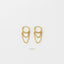Dangle Chain Hoop Earrings, Huggies, Gold, Silver SHEMISLI - SH118 - Shemisli Jewels