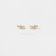 Tiny Triple White Stones Climber Stud Earrings, Gold Silver SHEMISLI SS125 Butterfly End, SS489 Screw Ball End (Type A) LR