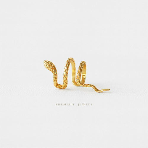 Serpent Ear Conch Cuff, Snake Earrings, Gold, Silver SF046 LR