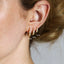 Simple CZ Hoop Earrings, Huggies, 6, 7, 8, 9, 10mm Gold, Silver SHEMISLI SH180, SH181, SH182, SH183, SH184
