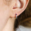 Multicolored Rainbow CZ Hoop Earrings, Huggies, Gold, Silver SHEMISLI SH194