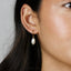 Baroque Pearl Drop Hoop Earrings, Huggies, Gold, Silver SHEMISLI - SH123