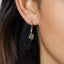 Serpent Dangle Hoop Earrings, Snake Huggies, Gold, Silver SHEMISLI - SH206 LR