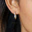 Long Oval Hoop Earrings, Gold, Silver SHEMISLI - SH209
