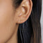 Super Lightweight Cursive Climber Earrings, Gold, Silver SHEMISLI - SS167 NOBKG LR