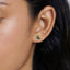 Tiny Emerald CZ Flower Studs Earrings, White, Emerald, Turquoise, Sapphire, Black, SHEMISLI SS136, SS137, SS155, SS239, SS255, SS204