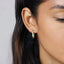 Long Oval Hoop Earrings, Gold, Silver SHEMISLI - SH209