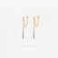 Bar Dangle Chain Studs Earrings, Gold, Silver SHEMISLI SS199
