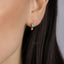 Emerald Baguette Hoops Earrings, Gold, Silver SHEMISLI SH260