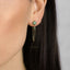 Emerald Flower CZ Dangle Studs, Flower Earrings, Gold, Silver SHEMISLI SS229