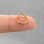 Teardrop Septum Ring, Hinged Clicker Hoop, 16ga 8mm or 10mm, Solid G23 Titanium, SHEMISLI SH453, SH454