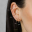 Titanium CZ Round Paved Earring Nose Ring, 20ga, 18ga, 16ga, 6, 8, 10, 12mm, Solid G23 Titanium, SHEMISLI SH466...SH476...SH486...