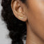 Half Starlight Paved Climber Earrings, Leaf Jewelry, Gold, Silver SHEMISLI - SS327 NOBKG LR
